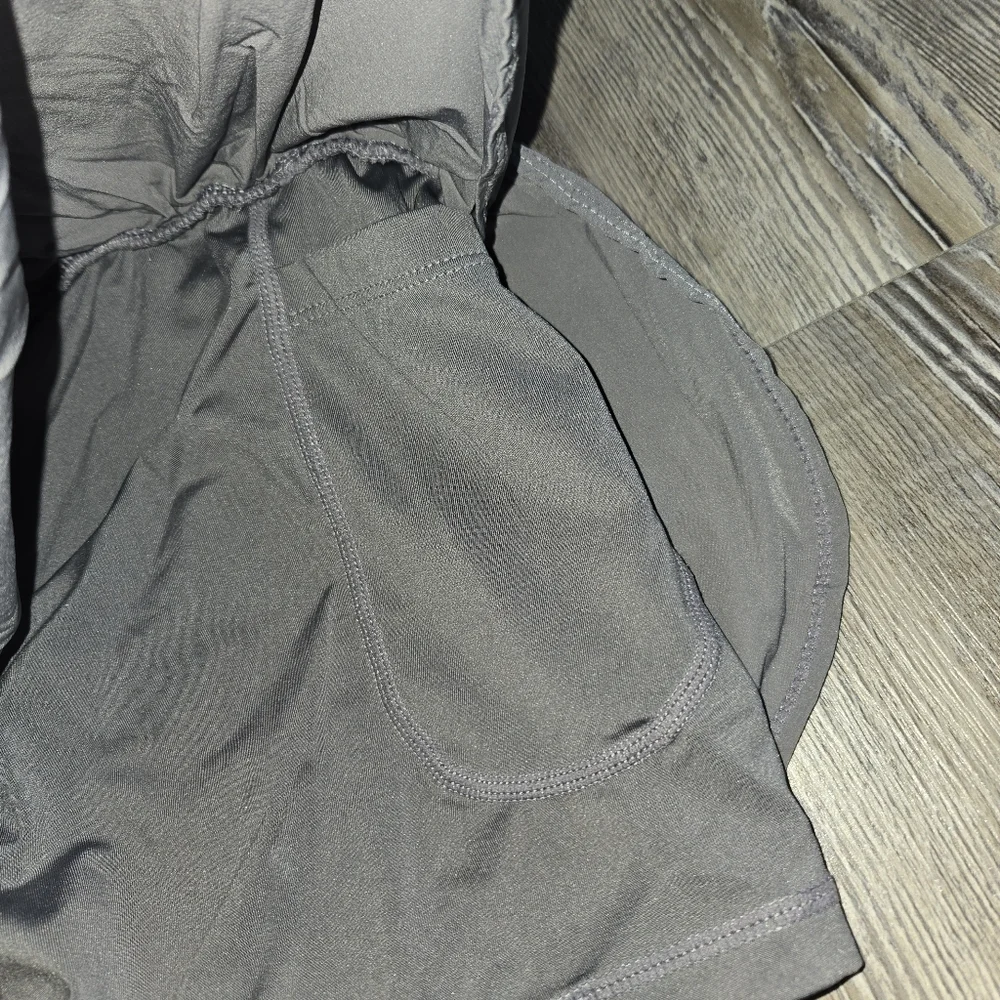 Gray Women's Athletic Shorts - Picture 4 of 4